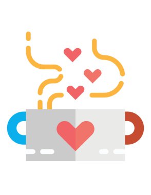 kahve simgesi, vektör illüstrasyonu