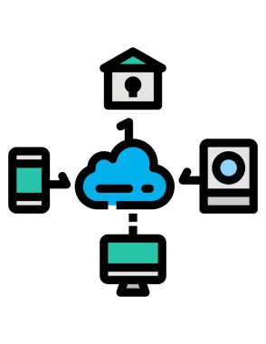 bulut hesaplama vektörü simgesi