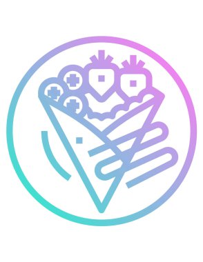 Beyaz arkaplanda tatlı vektör çizimi