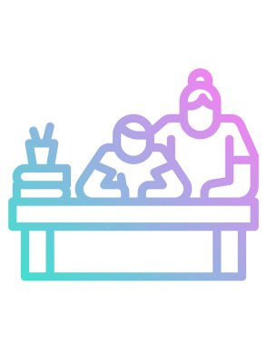 öğrenme konsepti simgesi, vektör illüstrasyonu