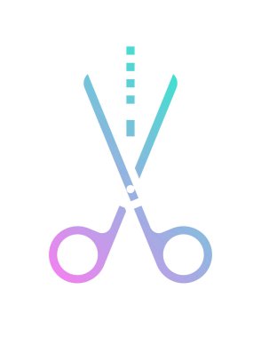 Makas simgesi. vektör illüstrasyonu