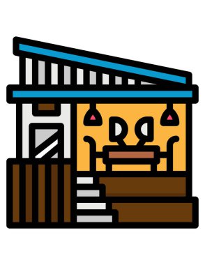 Bir şehir binasının vektör illüstrasyonu