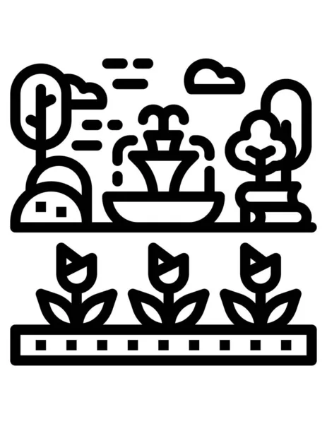 Ilustración Vectorial Iconos Línea Simples Agricultura — Vector de stock