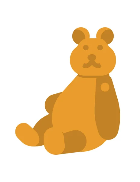 Schattig Teddybeer Met Een Speeltje — Stockvector