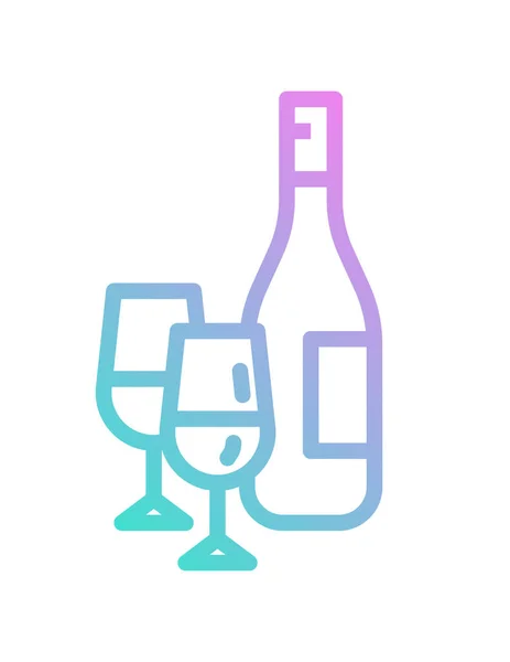 Ilustração Vetorial Vinho Ícone Moderno — Vetor de Stock