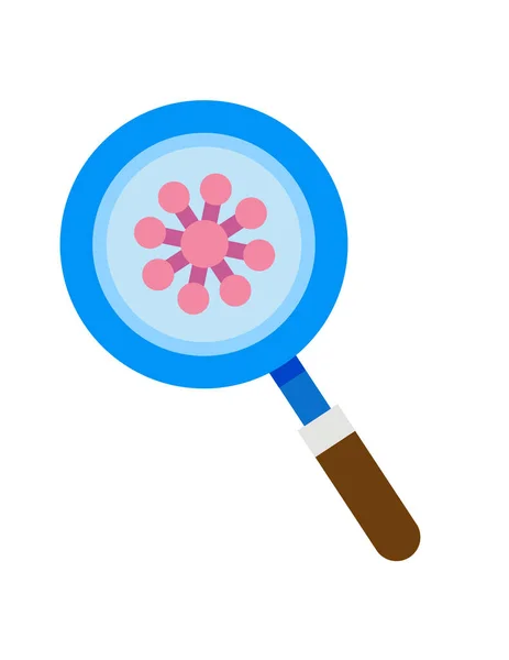 Büyütme cam simgesi, vektör illüstrasyonu