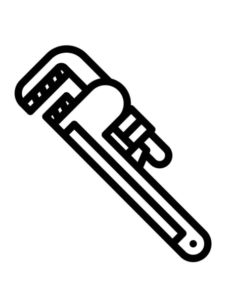 Schraubenschlüssel Flaches Symbol Vektorillustration — Stockvektor