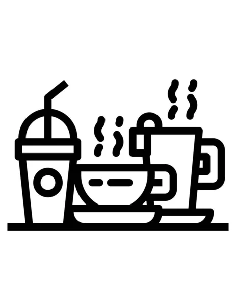 Café Ícone Vetor Ilustração — Vetor de Stock