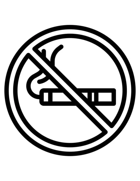 Não Sinal Fumar Ilustração Vetorial —  Vetores de Stock