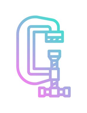 Klemp simgesinin vektör illüstrasyonu 