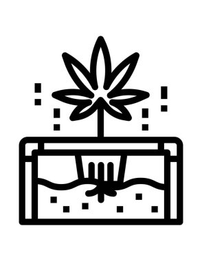 Bitki simgesinin vektör illüstrasyonu