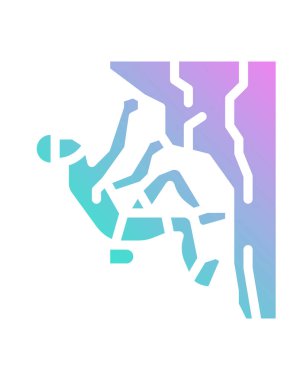 İnsan dağına tırmanışının vektör çizimi 