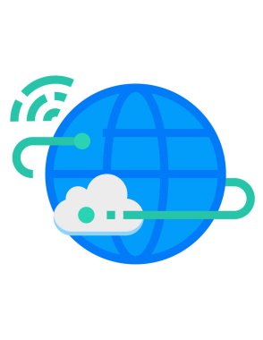 bulut hesaplama ve ağ simgesi