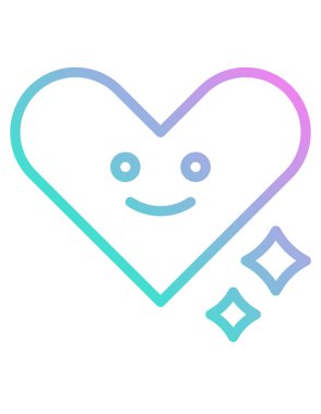 Kalp ikonu. Vektör illüstrasyonu