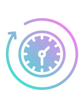 zaman kavramı arkaplan, vektör simgesi