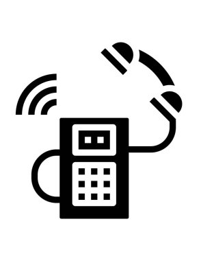 telefon konuşma simgesi, vektör illüstrasyonu