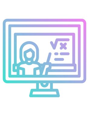 bilgisayar düz simgesi, vektör illüstrasyonu 