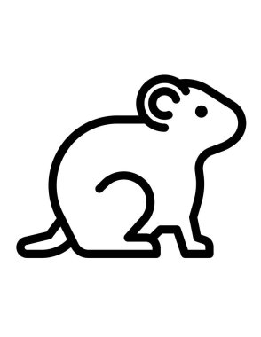 hamster simgesi, vektör illüstrasyonu 