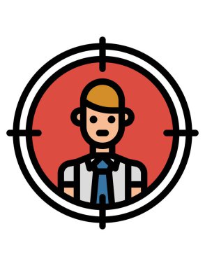 Miğferli ve hedefli bir kişi.