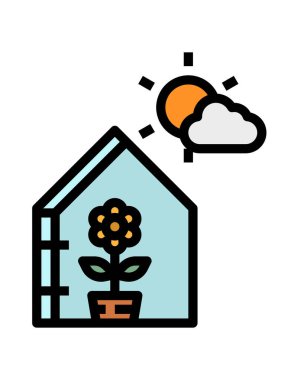 Modern çiftlik simgesinin vektör illüstrasyonu