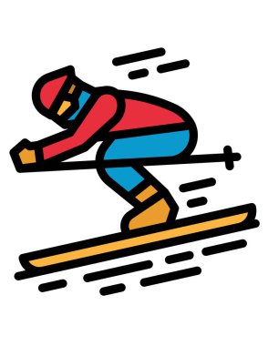 kayak sporu vektör simgesi