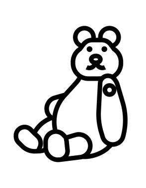 Şirin oyuncak ayı çizgi film vektör çizimi