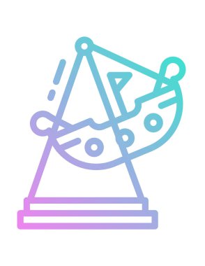 Çizgi film stili izole edilmiş vektör sembolü olarak noel topu simgesi