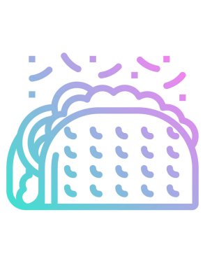 Taco çizgisi vektör simgesi