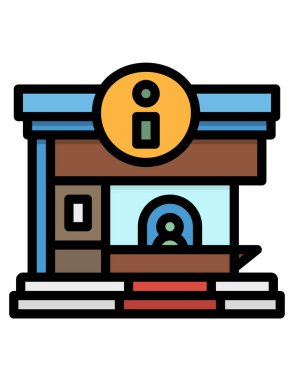 Bilim ve teknoloji renkli vektör simgesi.