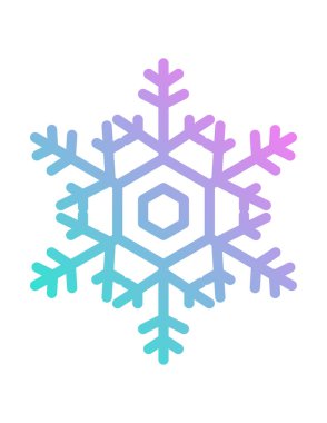 Beyaz arkaplanda kar tanesi vektör simgesi