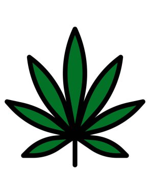 kenevir yaprağı ikon vektör illüstrasyon tasarımı