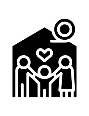 Aile sigorta tasarımı, vektör illüstrasyon eps10 grafiği