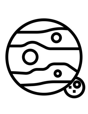 Gezegen simgesi, vektör çizimi