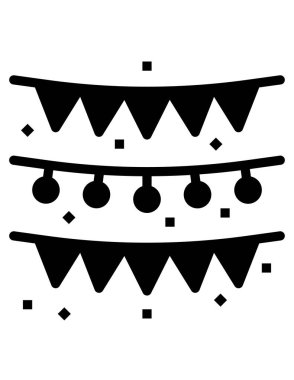 Çiçek doğum günü partisinin vektör illüstrasyonu