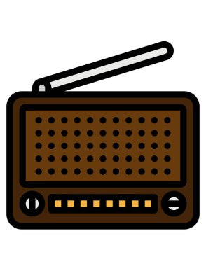 Bir radyonun vektör illüstrasyonu
