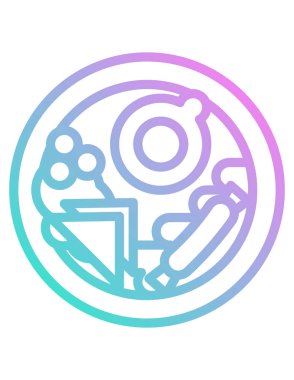 Kahvaltı simgesinin vektör illüstrasyonu