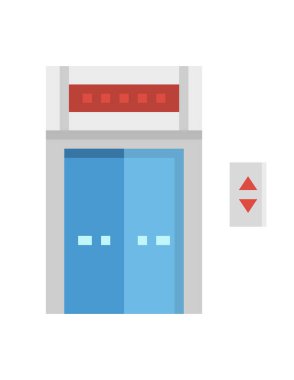 Beyaz arkaplanda izole edilmiş düz biçimdeki depo simgesi