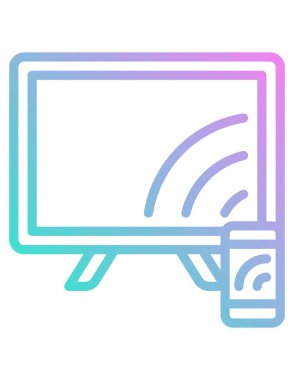 bilgisayar izleyici vektör simgesi. 