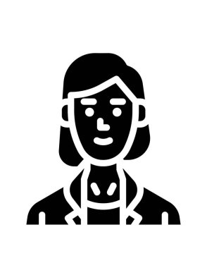 Kadın avatar simgesi vektör illüstrasyon tasarımı