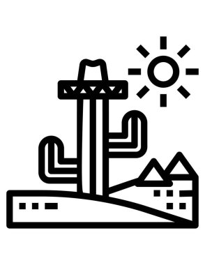 Yapı ve yapı simgesinin vektör illüstrasyonu