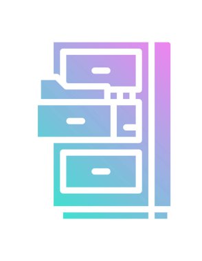 ofis mobilyası ikon vektör illüstrasyonu