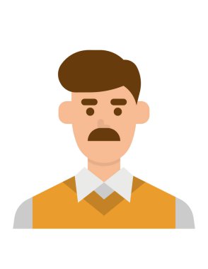 Man avatar simgesi vektör çizimi tasarımı