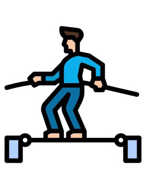 Mavi takım elbiseli bir adamın vektör çizimi