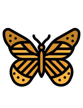 Kelebek simgesi vektör illüstrasyonu