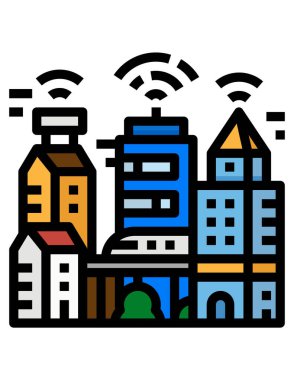 şehir binaları vektör simgeleri