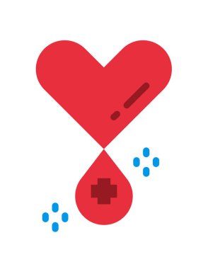 Beyaz arka planda izole edilmiş kalp ikonu. tıbbi sembol vektör illüstrasyonu