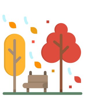 şehir parkı vektör illüstrasyonu