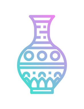 Modern b 'nin vektör illüstrasyonunda vazo yok