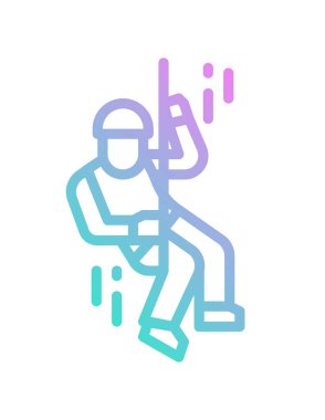 Sopalı bir adamın vektör çizimi