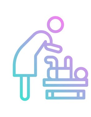 bebek çizgi vektör simgesi.